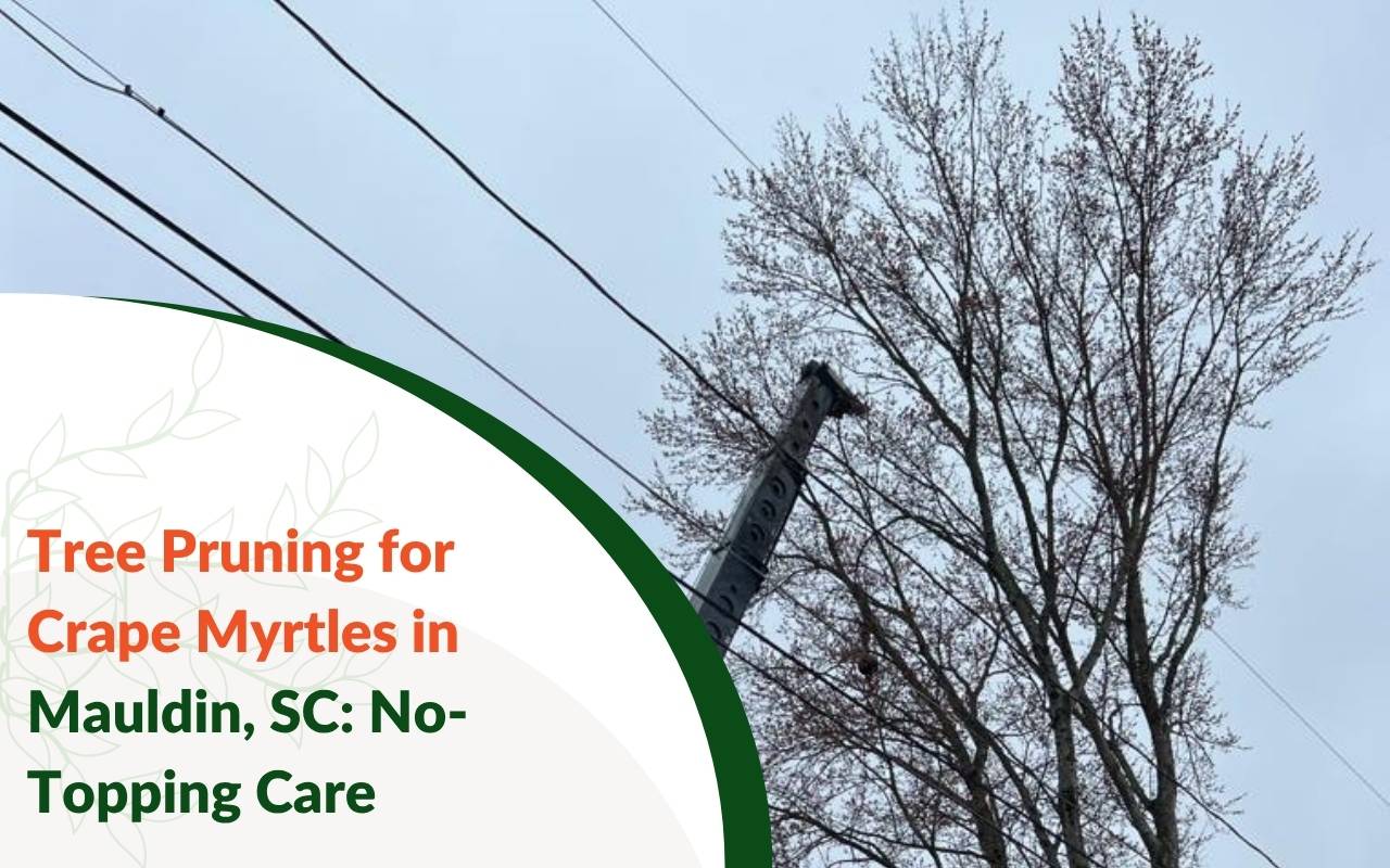 Beautiful blooming crape myrtles after expert tree pruning in Mauldin, SC