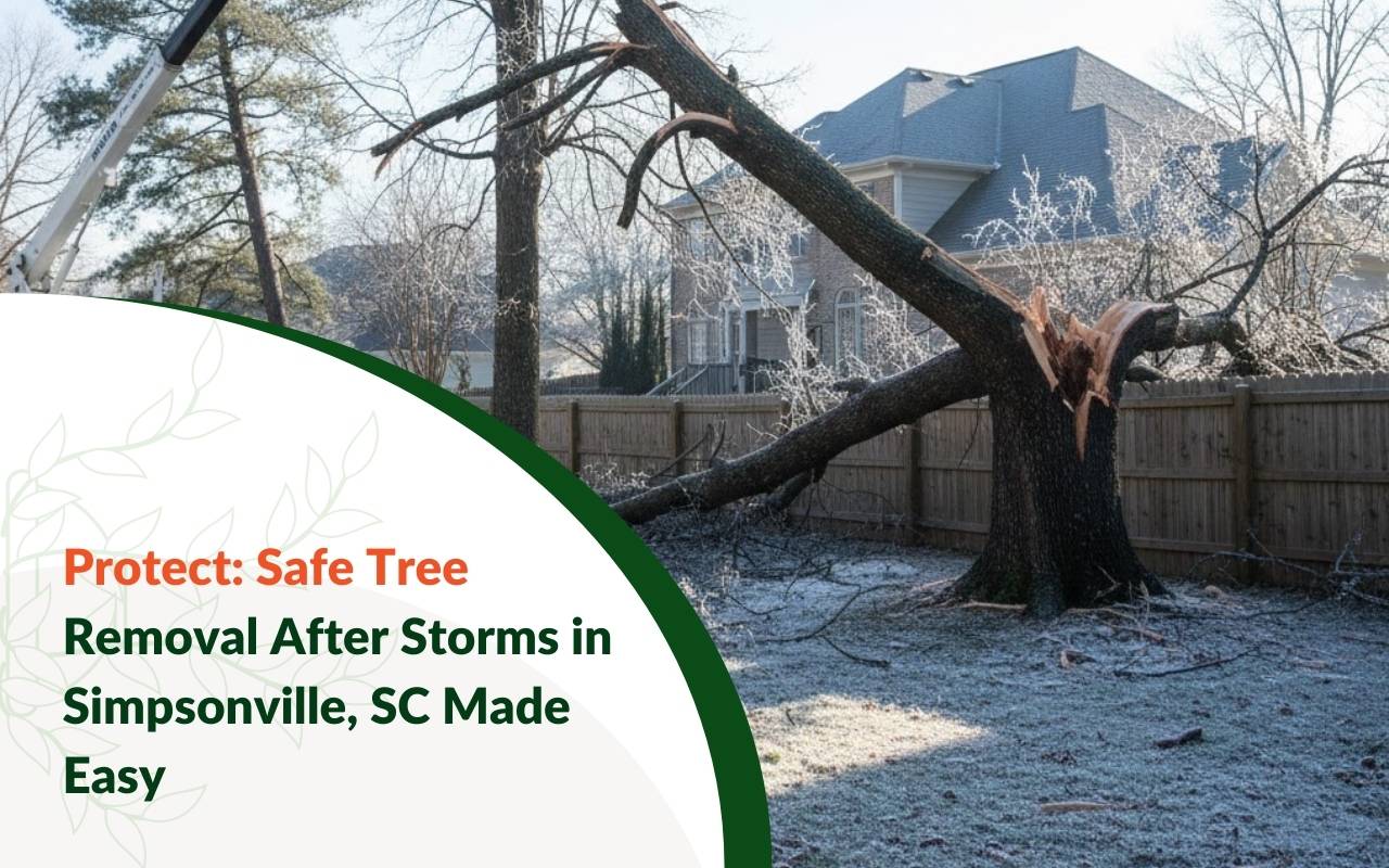 Storm damage assessment of broken trees for Safe Tree Removal After Storms in Simpsonville, SC.